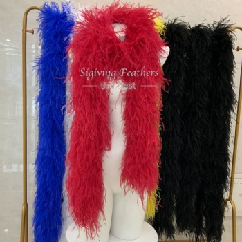 Ostrich Boa Bright Red