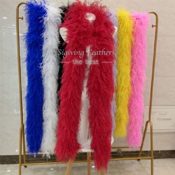 Ostrich Boa Red
