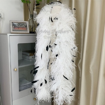 Ostrich Boa White