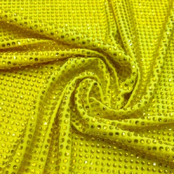 Citrine Rhinestones Fabric