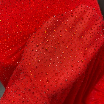 Mix Sizes Rhinestone Fabric
